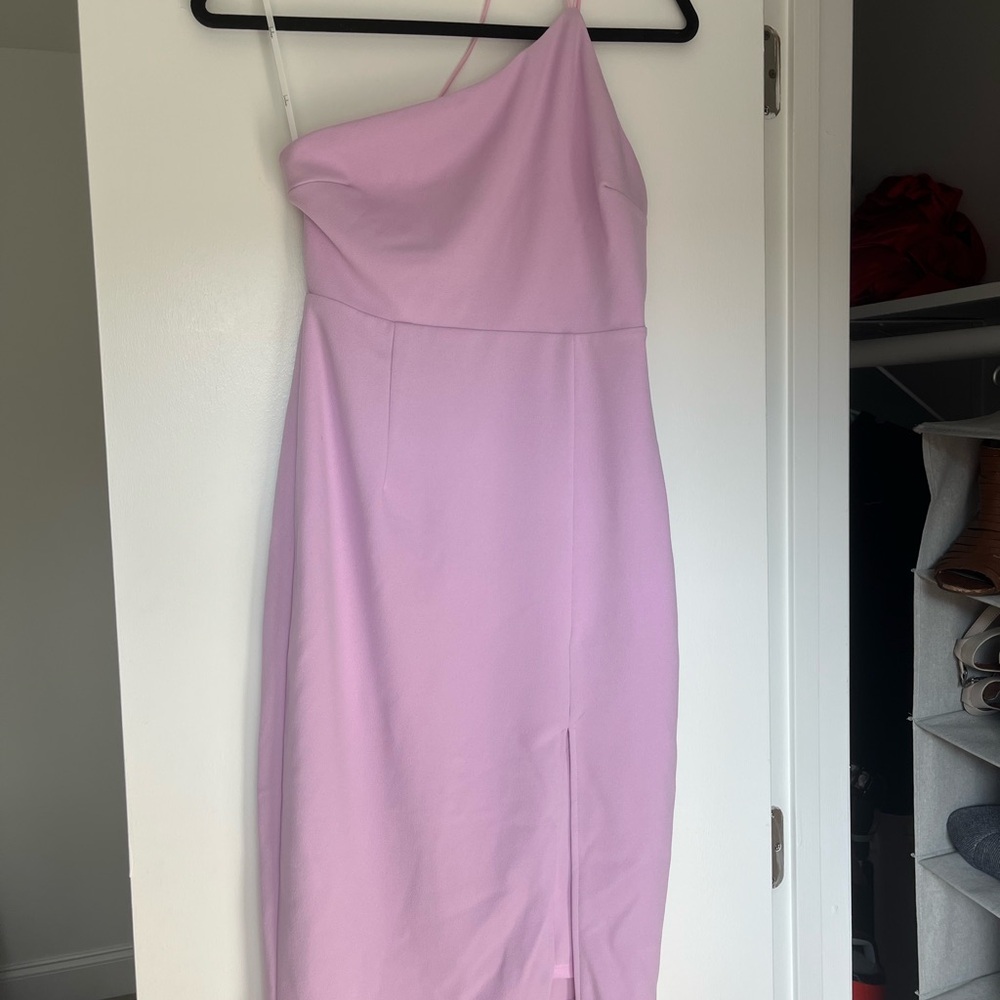 Lulu's Lavender One-Shoulder Dress